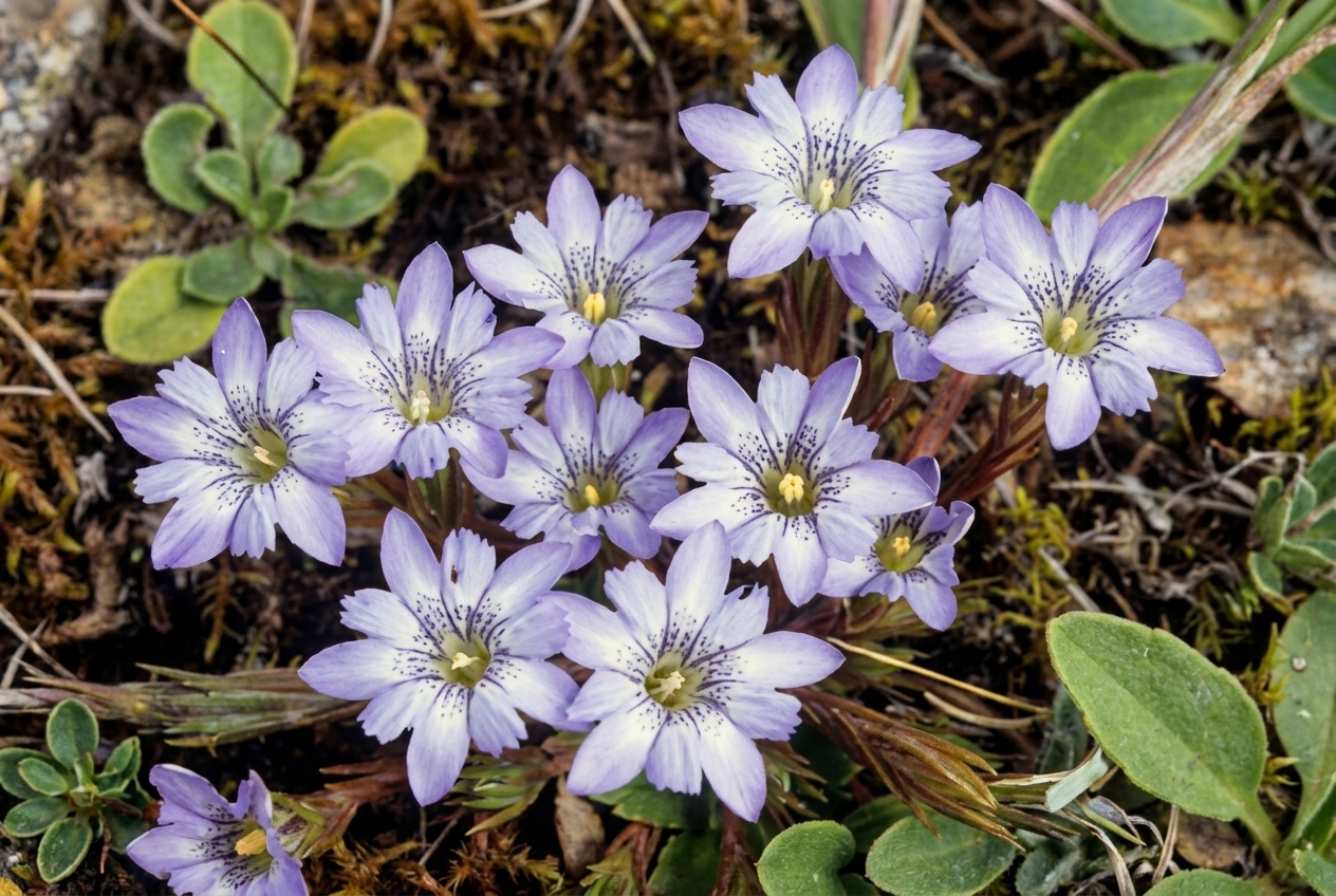 Gentiana nanobella growing on the Bei Ma Shan